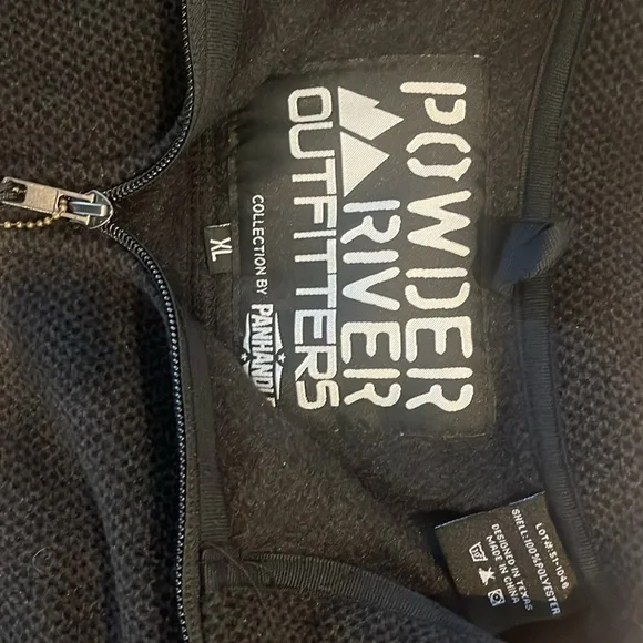 NWT, Powder River Oufitters, black 1/4 zip pullover with pockets, size XL - Picture 2 of 3